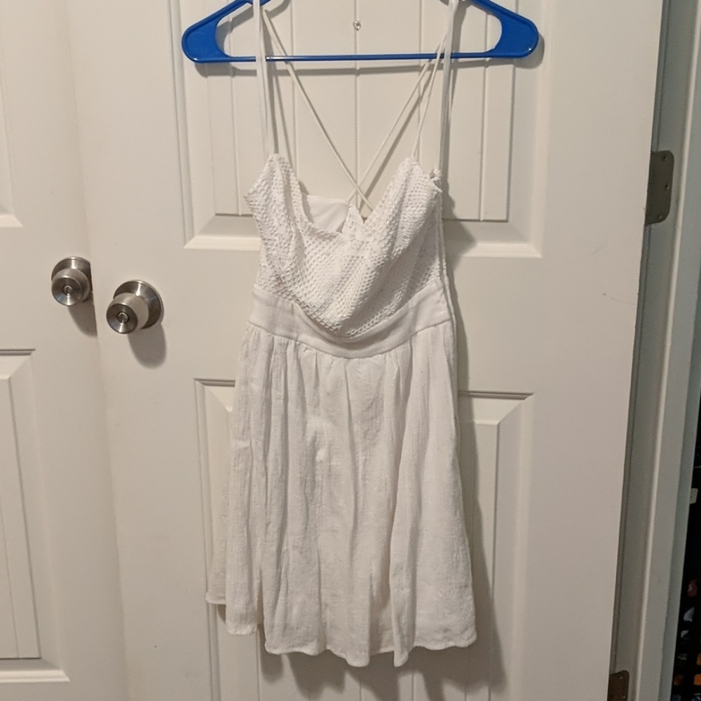 Backless white dress